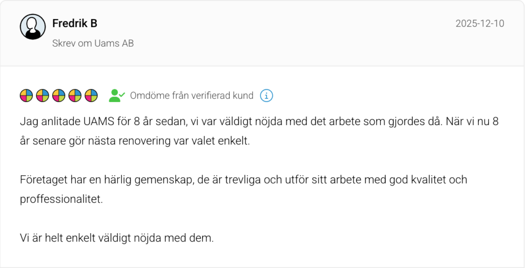 En av många nöjda kunder.